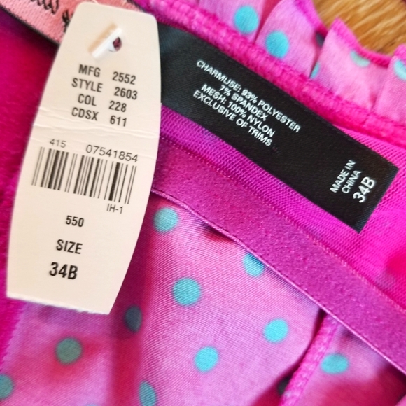 Victoria's Secret Vintage Sexy Little Things Polka Dot Bustier Corset Bra NWT - Picture 10 of 16